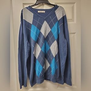 Vneck Argyle Sweater